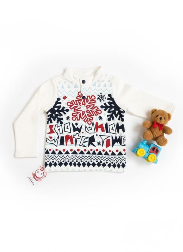 Winter Snowflake Fair Isle Infant Top